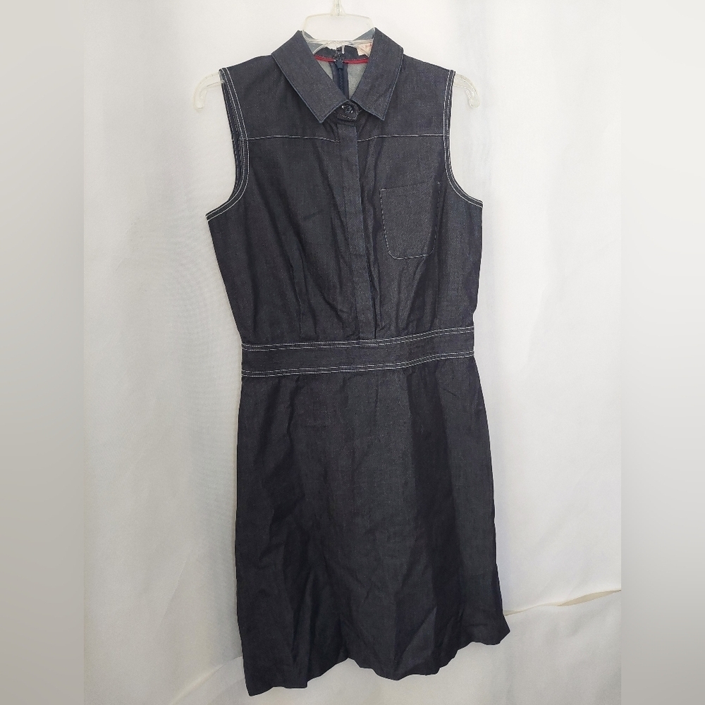 Brooks Brothers Dark Blue Sleeveless Dress